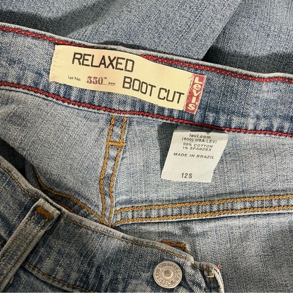 Vintage Levis 550 Relaxed Bootcut Jeans Size 12S Women’s Medium Wash Cotton EUC - Picture 7 of 8